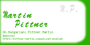 martin pittner business card